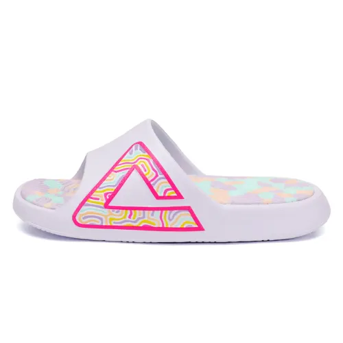 PEAK Tai Ji1.0 Slide Slippers Women's White Red