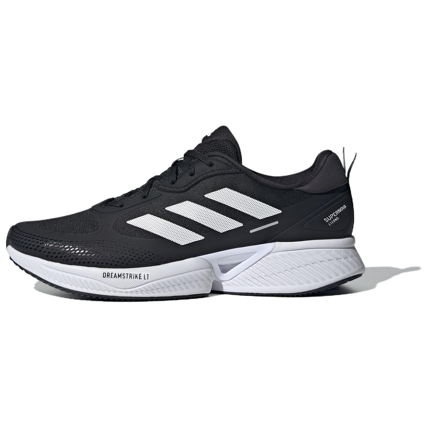 Adidas Supernova Eterno Comfortable Slip Resistant Low top Running Shoes Unisex Black White
