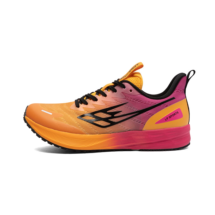LPMX Cushioning Breathable Support Lightweight Rebound Low top Running Shoes Unisex Orange Rose Red