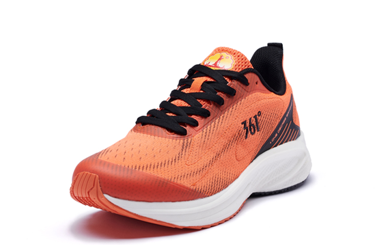 361° QU!KFOAM Mesh Cushioning Slip Resistant Abrasion Resistant Low top Running Shoes Men’s Vermilion Orange