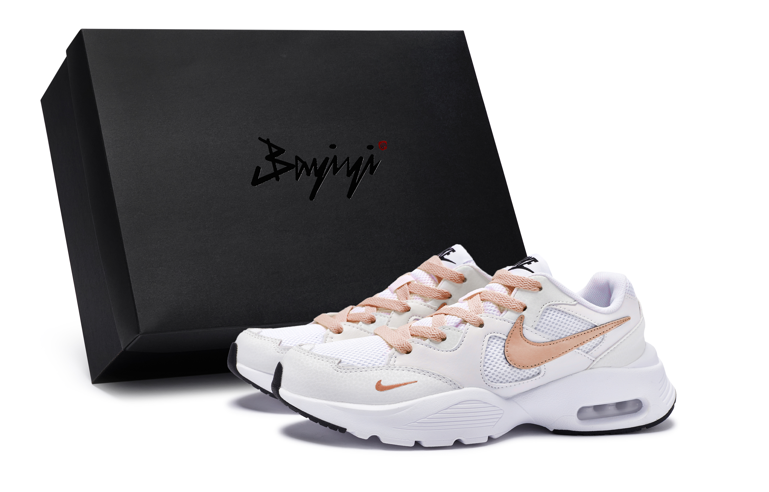 Nike Air Max Fusion Waterproof Low top Running Shoes Men's White Flesh Pink