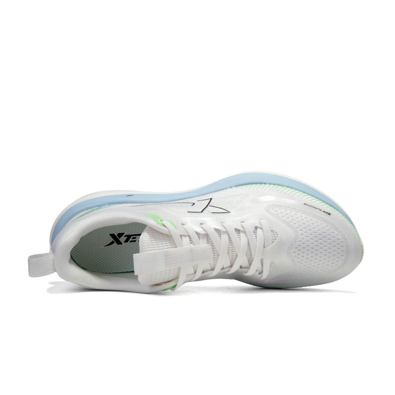XTEP Cloud DC Cushioning Slip Resistant Lightweight Low top Running Shoes Men’s White Blue