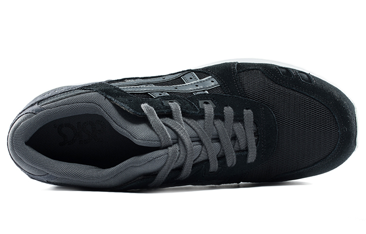 Asics Gel Lyte Comfortable Low top Running Shoes Unisex Black Charcoal Gray