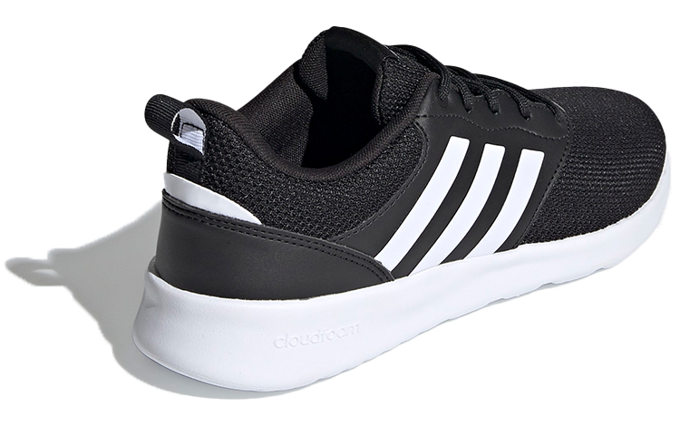 Женские кроссовки adidas neo Qt Racer 2.0 (черно-белые) — Чёрный / белый — фото 4