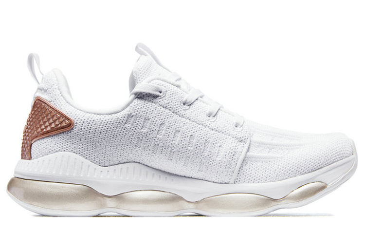 XTEP Air Cushion Cushioning, Wear Resistant Low top Running Shoes Women’s White Gold