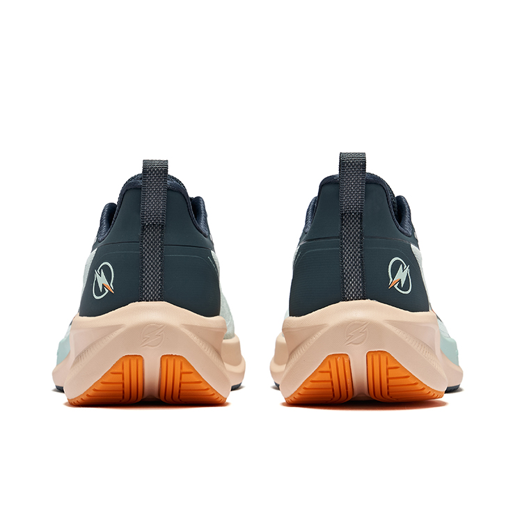 Erke Fabric Cushioning Lightweight Rebound Low top Training Running Shoes Men’s Copper Cyan Bubble Green