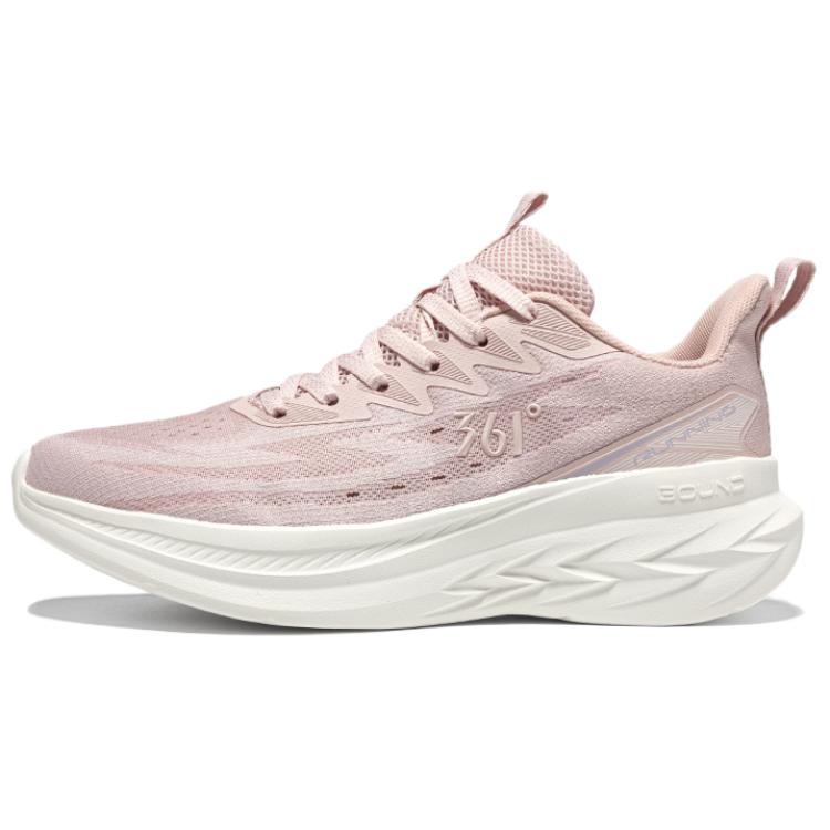 361° Cushioning, Wear Resistant Low top Casual Sprint Running Shoes Women’s Pink White
