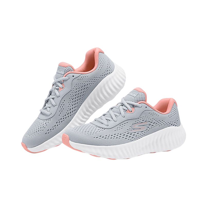 Skechers GO RUN NOW Soft And Comfortable Mesh Cushioning Rebound Low top Casual Running Shoes Women’s Light Gray