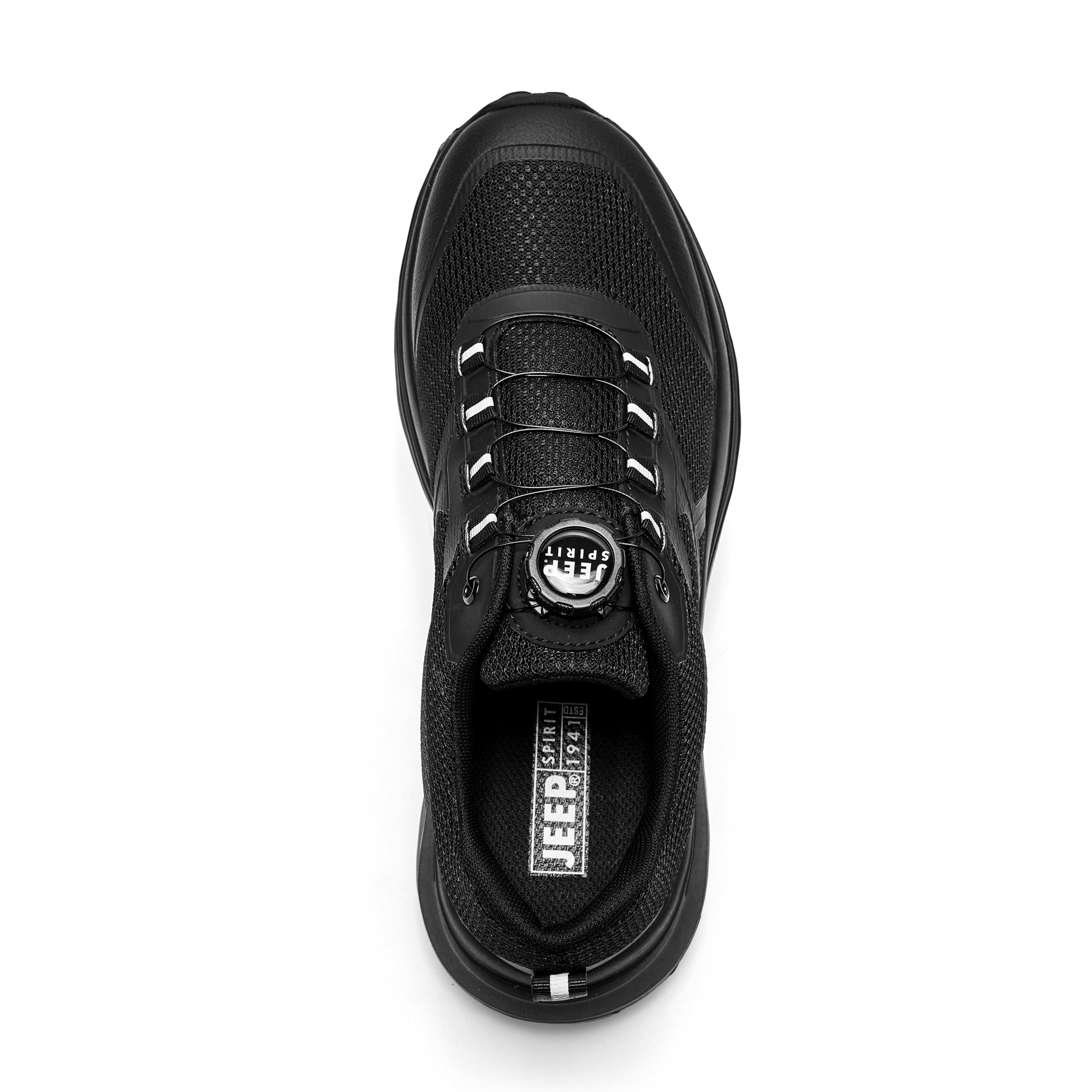 JEEP SPIRIT Cushioning Abrasion Resistant Breathable Lightweight Low top Running Shoes Men’s Graphite Black