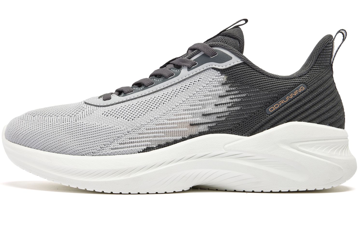 QIAODAN Cushioning Abrasion Resistant Cushioning, Wear Resistant Low top Running Shoes Men’s Gray