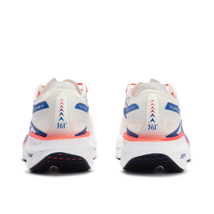 361° Flame 3 Low top Sprint Racing Running Shoes Unisex White Numbers Blue