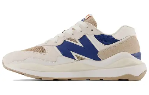 New Balance NB 5740 shock-absorbing anti-slip low-top running shoes men's white and blue
