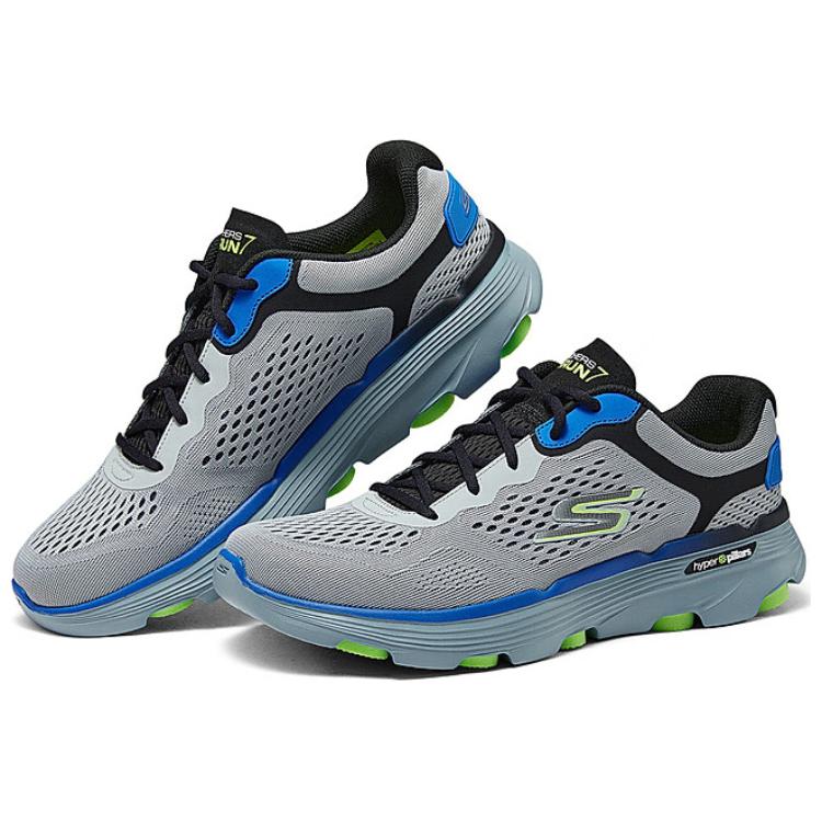 Skechers GO RUN 7.0 Breathable Low top Casual Running Shoes Men’s Gray Blue