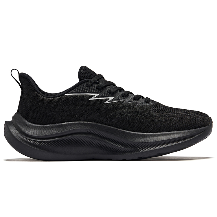 Erke Wind Flight 3.0 Cushioning Rebound Breathable Low top Casual City Commuting Sprint Running Shoes Men’s Jet Black
