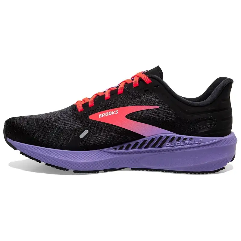 Brooks Launch 9 Slip Resistant Abrasion Resistant Low top Running Shoes Women's Black Pink