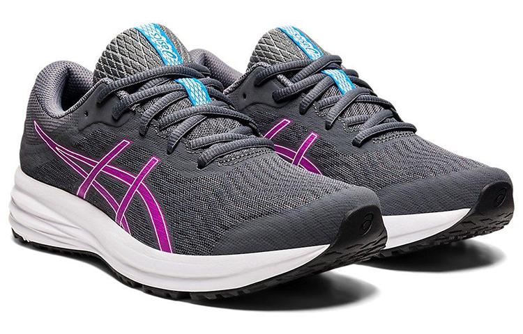 Женские кроссовки ASICS Patriot 12 (серо-фиолетовые) — фото 3