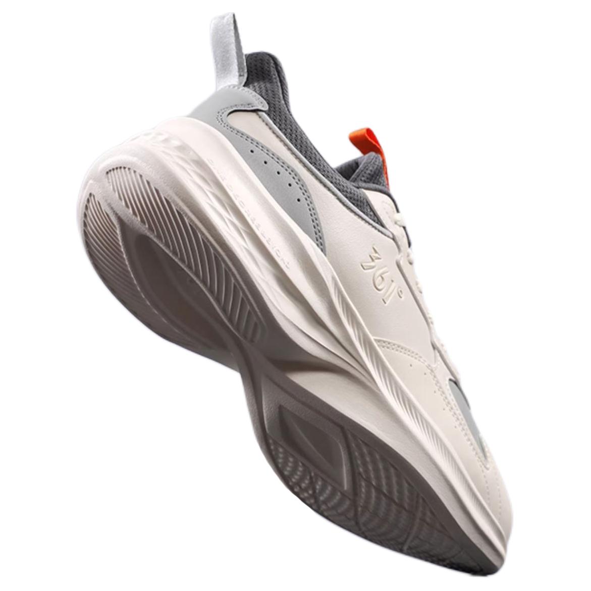 361° Slip Resistant Abrasion Resistant Low top Sprint Running Shoes Men’s Beige Gray