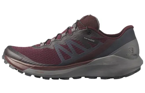 SALOMON Sense Ride 4 Fabric Abrasion Resistant Abrasion Resistant Low top Running Shoes Women's Black Red