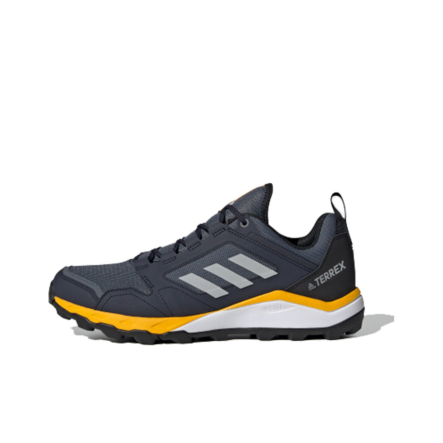 Adidas Terrex Agravic Cushioning Low top Running Shoes Men's Asphalt Gray Yellow