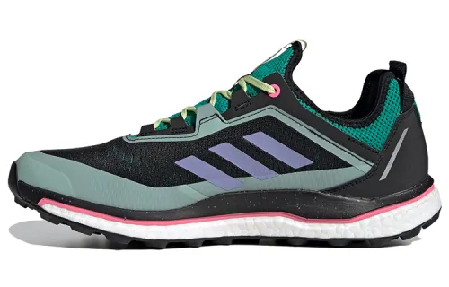 Adidas TERREX AGRAVIC FLOW Breathable Low top Running Shoes Men's Black Green Purple