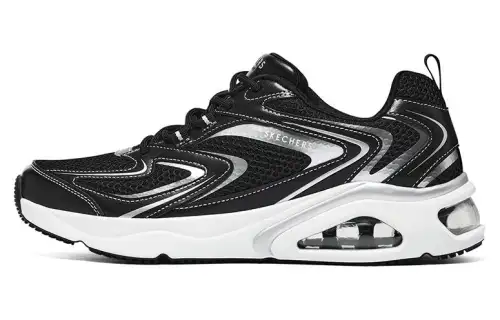 Skechers Abrasion Resistant Lightweight Wear resistant And Lightweight Low top Casual Running Shoes Men's Black