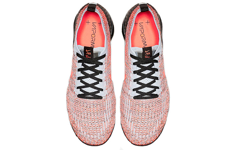 Мужские кроссовки Nike VaporMax Flyknit 3.0 Bright Mango (черно-красные) — Чёрный / красный — фото 4