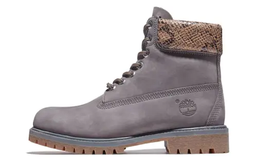 Timberland Inch Safari Python Short Combat Boots Men's Gray Purple