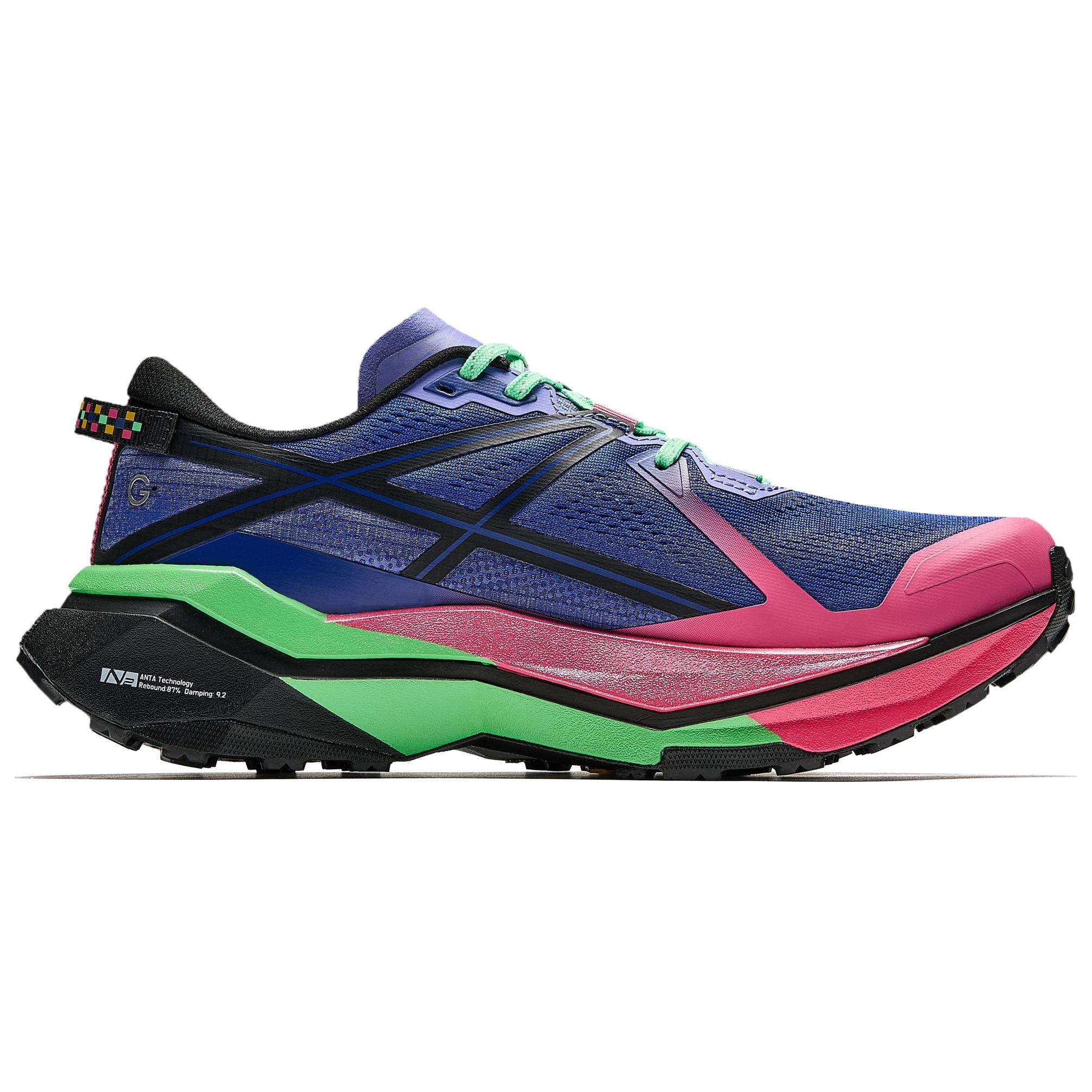 Anta Slip Resistant, Abrasion Resistant, Breathable Low top Casual Running Shoes Women’s Blue Pink Green