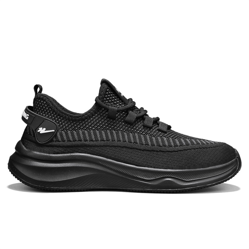 Binary Cushioning Rebound Lightweight Breathable Slip Resistant Low top Running Shoes Men’s Black