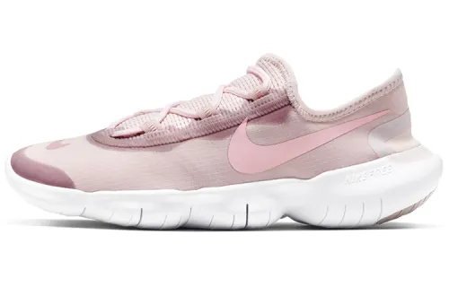 Nike Free RN 5.0 Barefoot Feel Comfort Simple Mesh Shock Absorbing, Anti-Slip, Wear-resistant Lightweight Low Top Casual Running Shoes Women's Champagne Powder