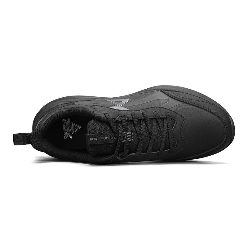 PEAK Cushioning Slip Resistant Abrasion Resistant Running Shoes Men’s All Black