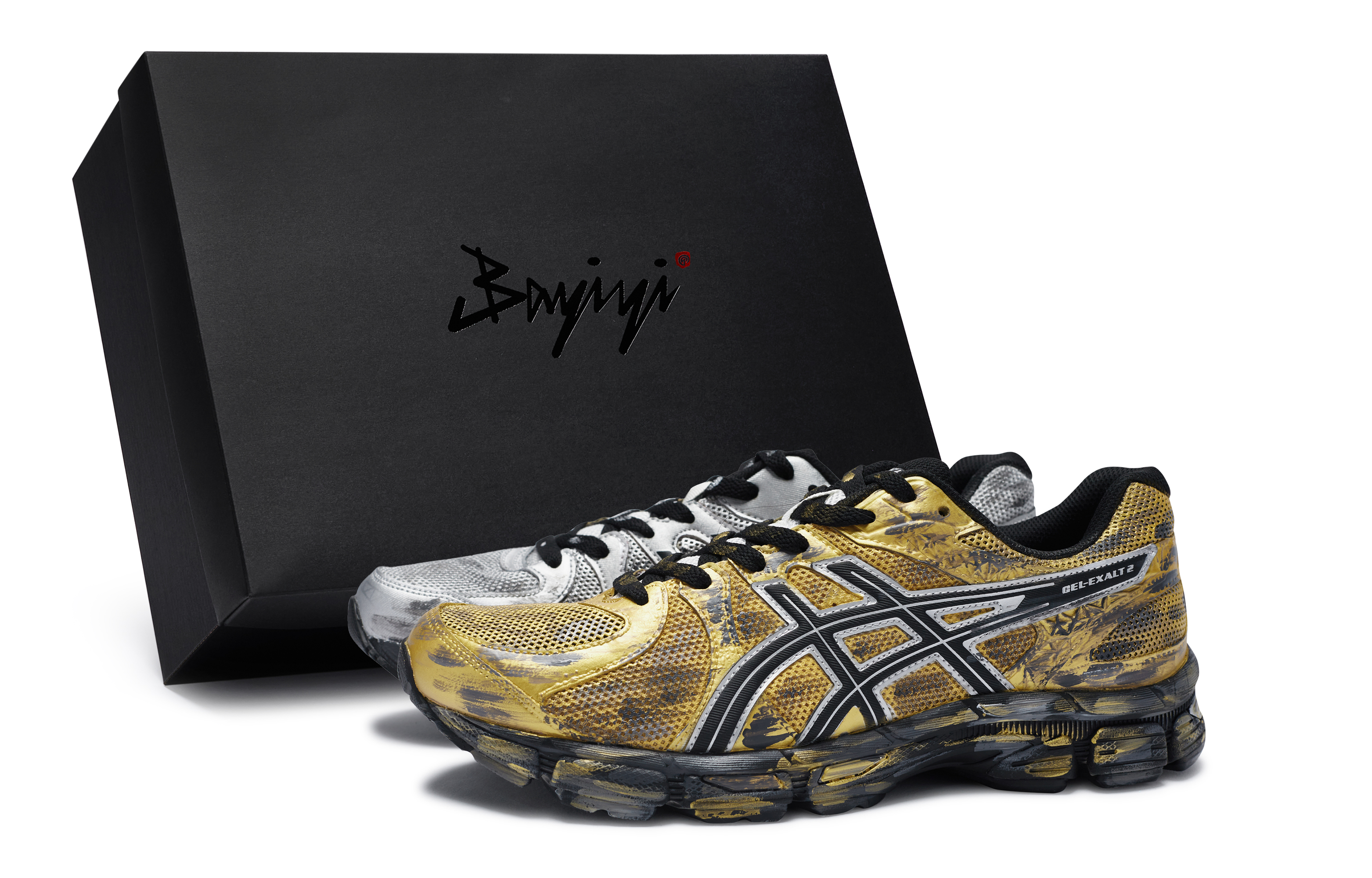 ASICS Gel Exalt 2 Abrasion Resistant Abrasion Resistant Low top Running Shoes Men's Gold Silver