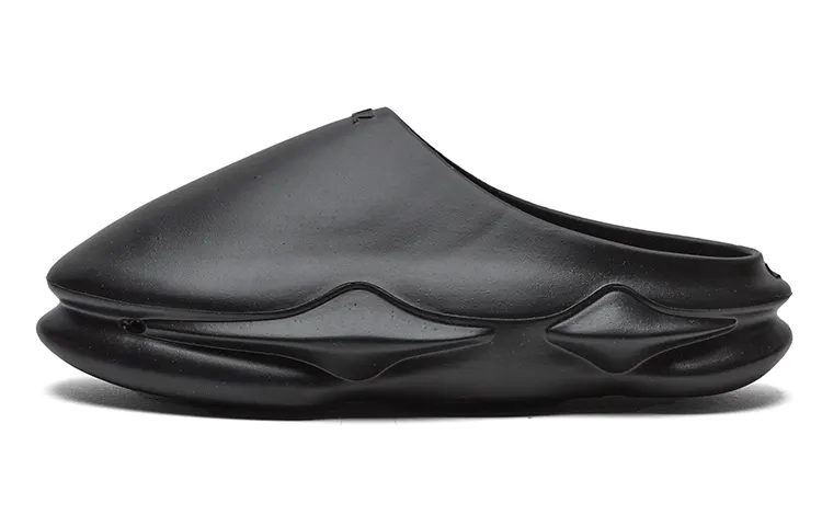 EQLZ EQUALIZER 1050 Quiet Abrasion Resistant Slide Slippers Unisex Ghost Black