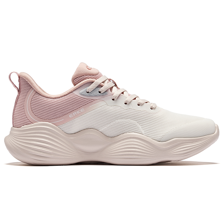 Erke Cushioning, Wear Resistant Low top Casual Running Shoes Women’s Pink White