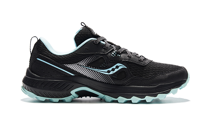 Saucony Excursion Comfortable Slip Resistant Rebound Low top Running Shoes Women’s Black Blue