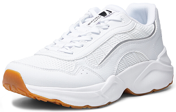 Anta Fashion Textile, Synthetic Leather Cushioning Slip Resistant Abrasion Resistant Low top Running Shoes Men’s