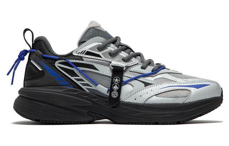 361° Night Shadows Mesh Abrasion Resistant Breathable Low top Running Shoes Men’s Silver Black