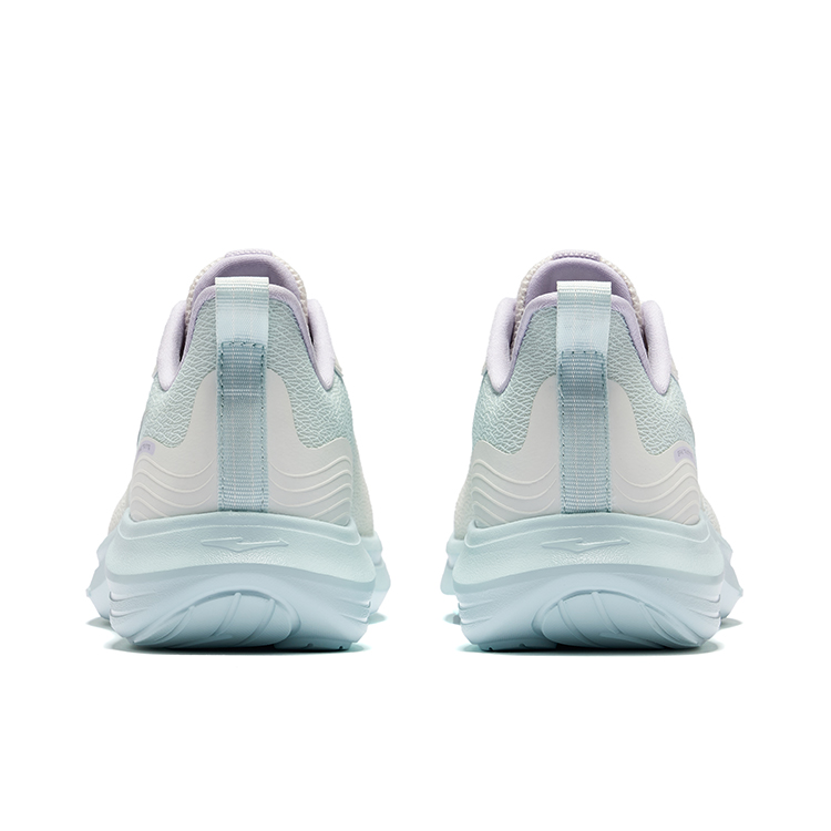 Erke Yun Yi Cushioning Breathable Rebound Low top Casual Running Shoes Women’s White Well Sky Blue