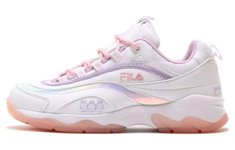 Sumikko X Atmos Pink x FILA Ray Corner Creature Abrasion Resistant Breathable Low top Sports Casual Shoes Women's