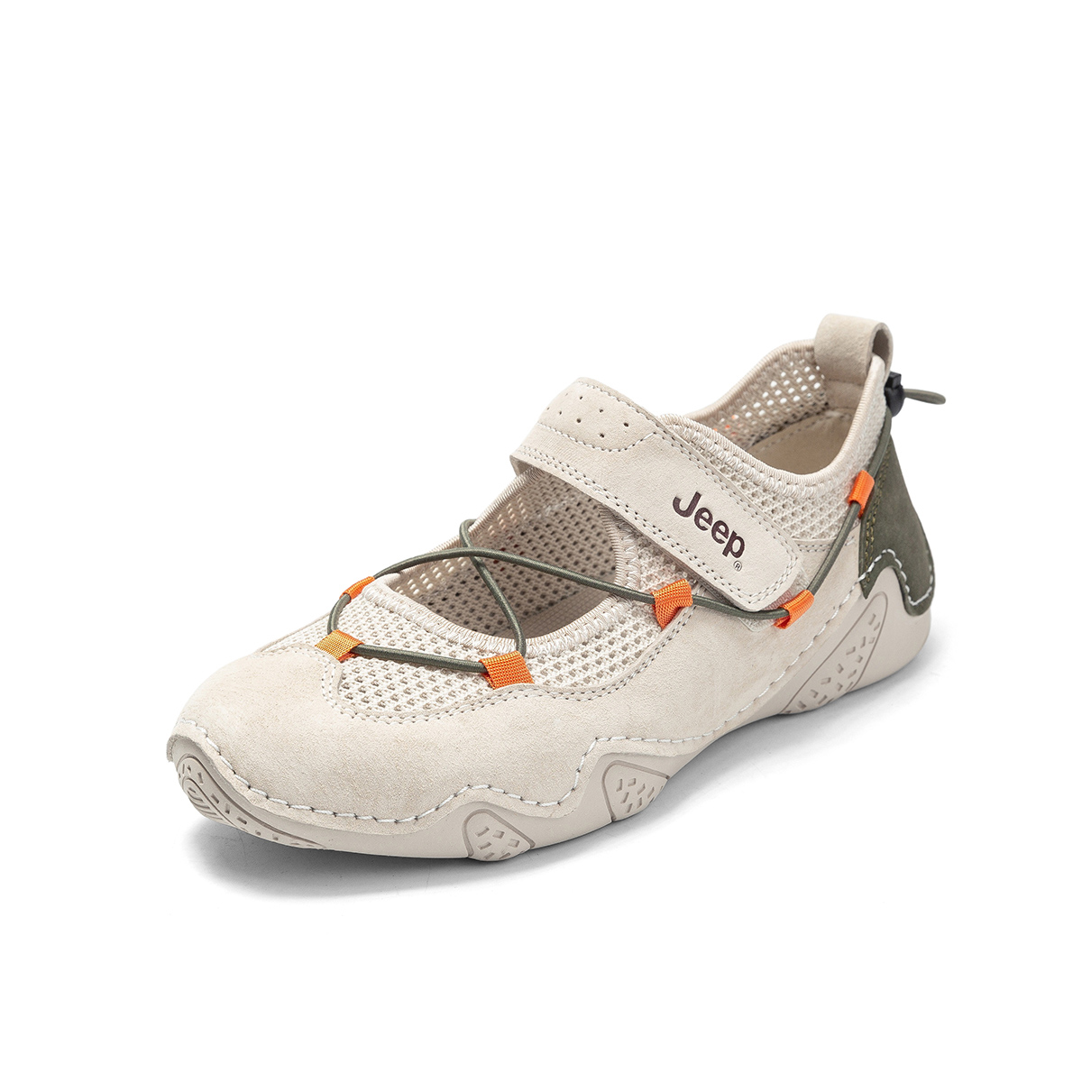 Jeep Mesh Abrasion Resistant Slip Resistant Casual Running Shoes Women’s Gray Green