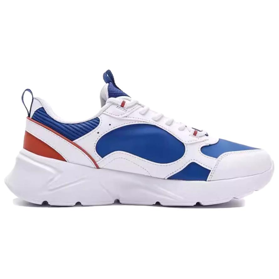 QIAODAN Cushioning, Wear Resistant Low top Running Shoes Men’s Eye Catching Blue/Jordan White