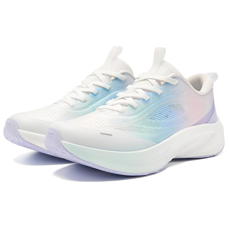QIAODAN Cushioning Rebound Low top Casual Running Shoes Women’s White Blue Purple