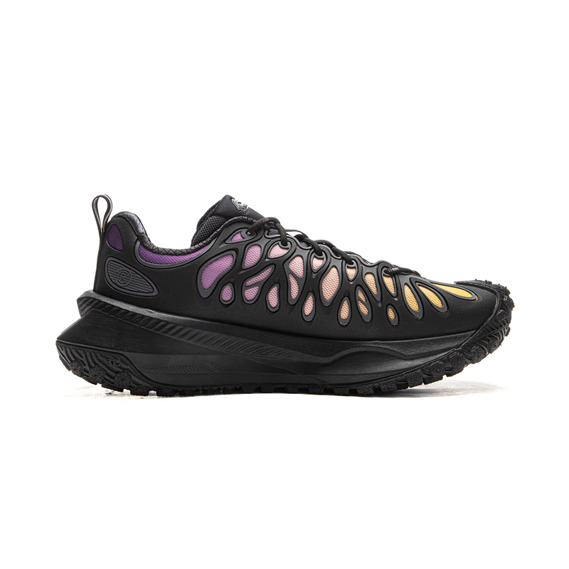 Li Ning Ranger CRC Cushioning Abrasion Resistant Coverage Low top Casual Running Shoes Unisex Black