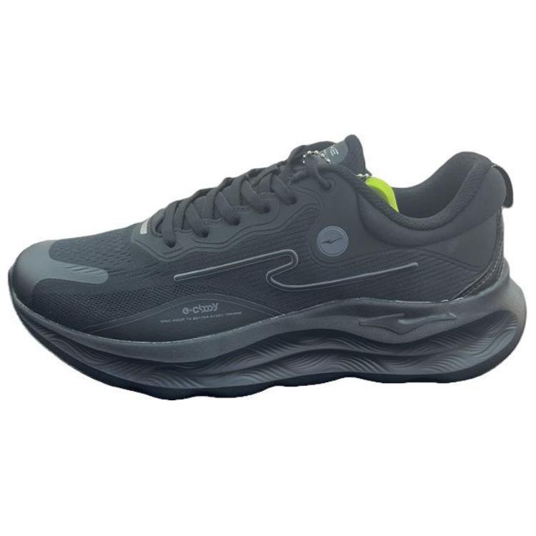 Erke Abrasion Resistant Breathable Abrasion Resistant Breathable Low top Casual Running Shoes Men’s Jet Black