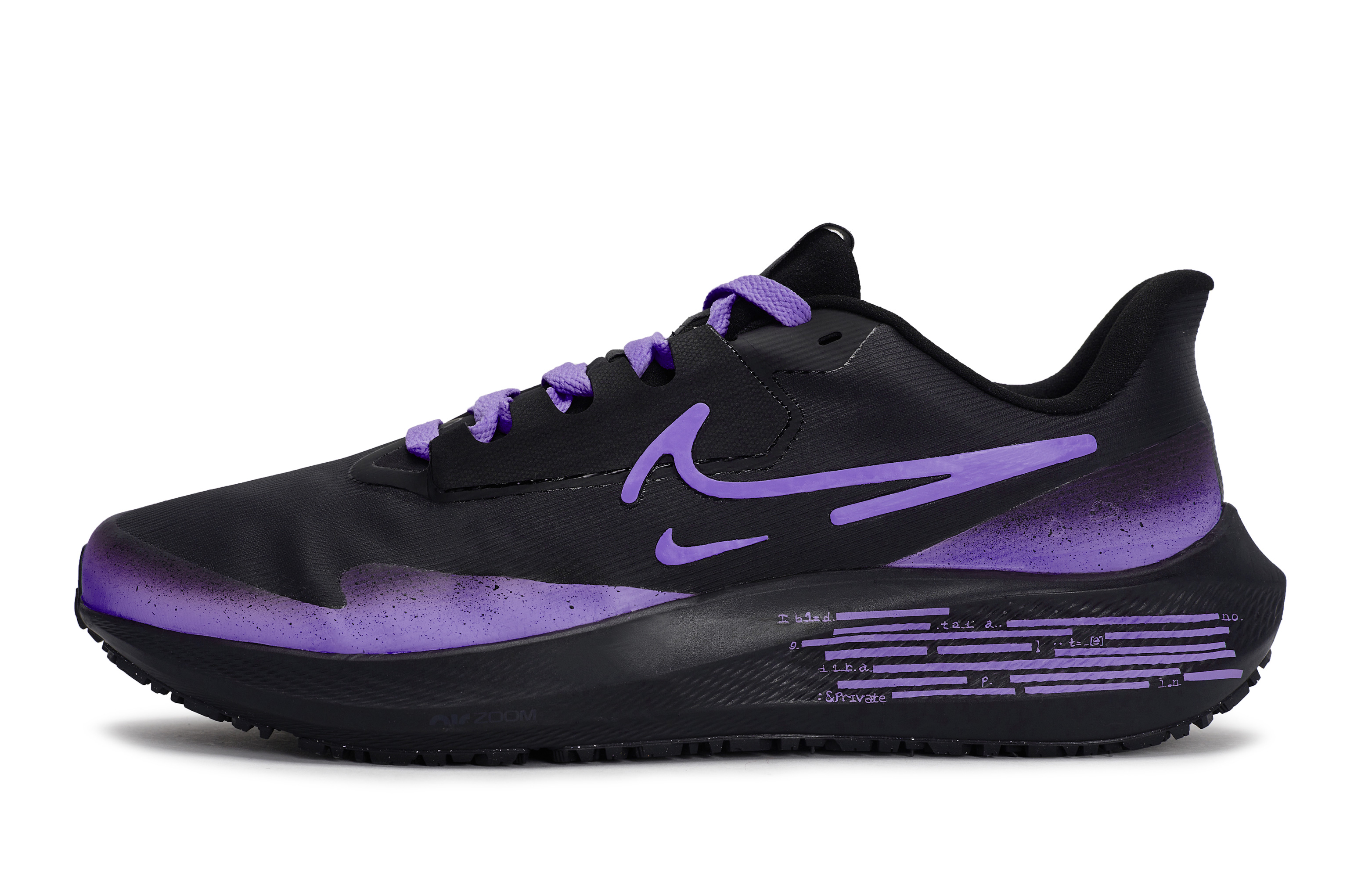Nike Air Zoom Pegasus 39 Slip Resistant Abrasion Resistant Low top Running Shoes Men’s Black Purple