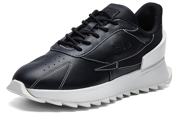 FILA FUSION Comfortable Mesh, Textile, Synthetic Leather Low top Running Shoes Women’s Black