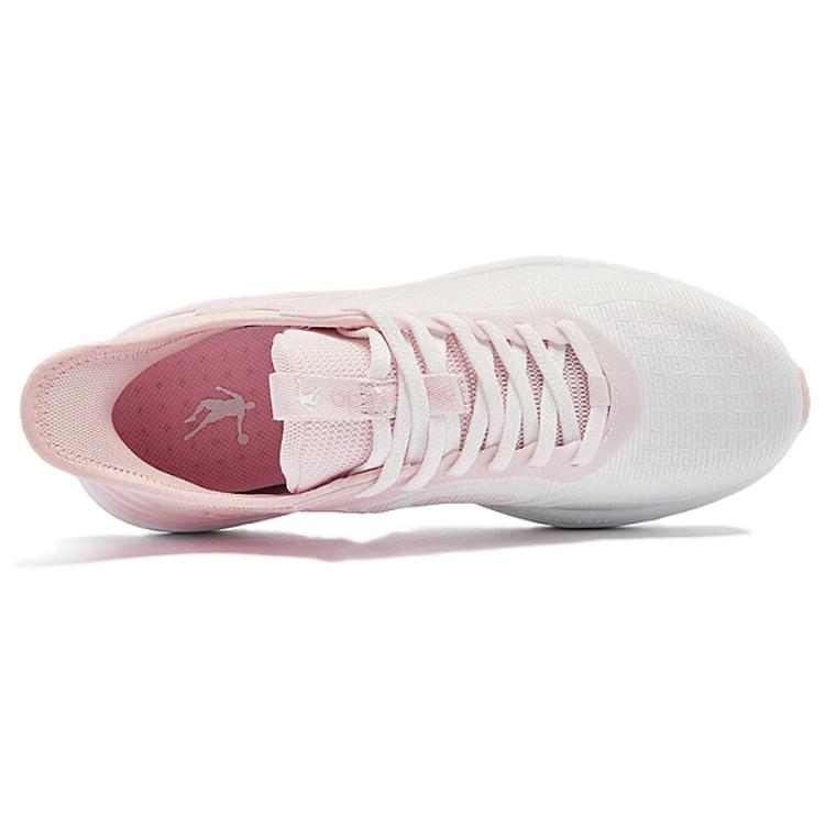 QIAODAN Cushioning Abrasion Resistant Lightweight Low top Instant Wear Technology Running Shoes Women’s White Pink