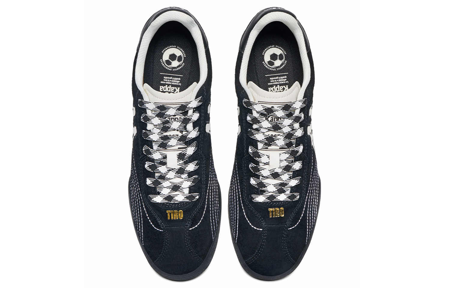 Kappa TIRO Back to Back Lightweight Low top German Army Trainers Unisex Black White