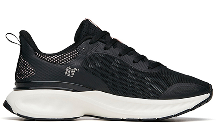 Anta Cushioning Slip Resistant Abrasion Resistant Breathable Low top Running Shoes Women’s Black Gray