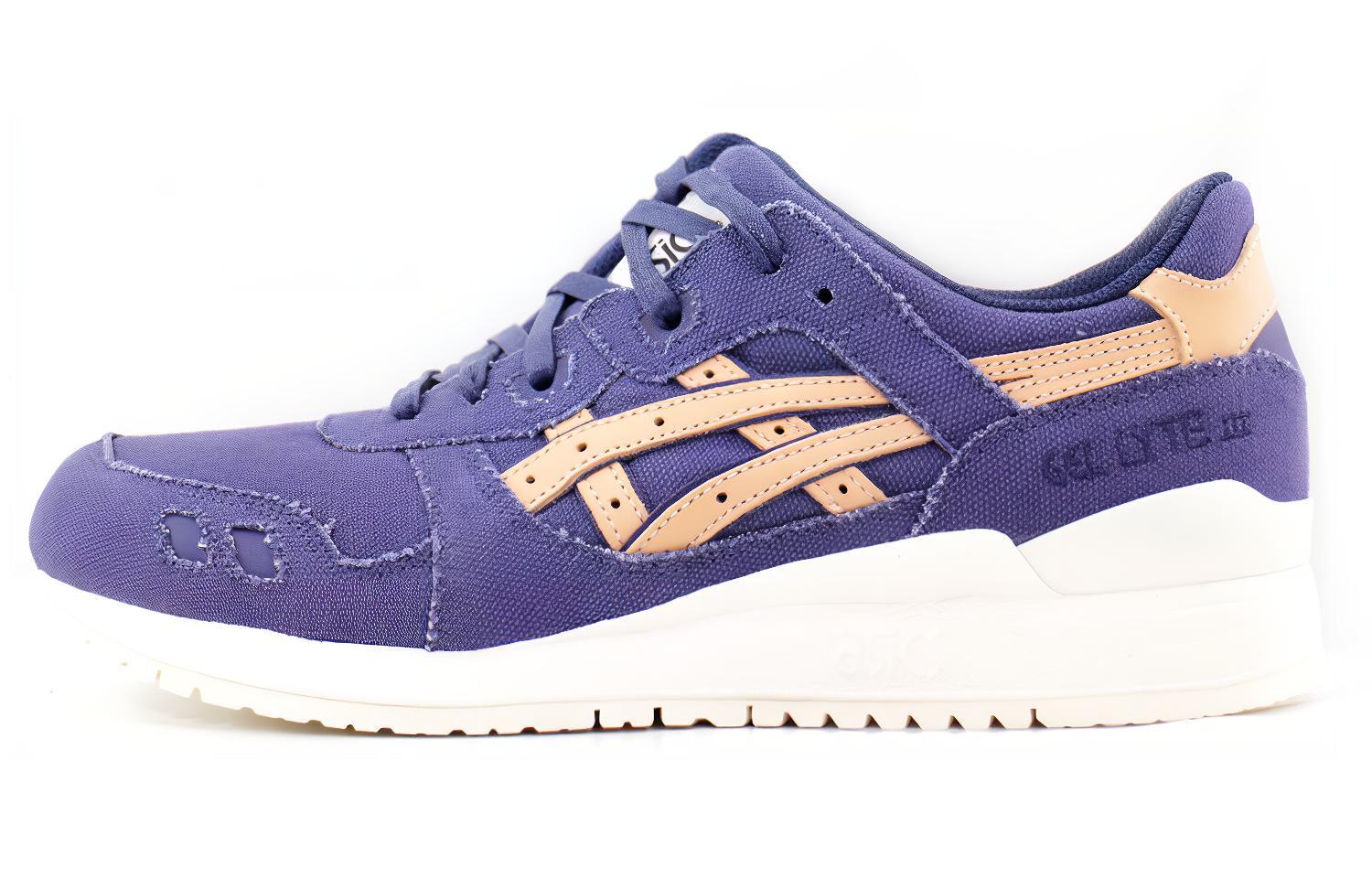 Asics Gel Lyte 3 Abrasion Resistant Low top Running Shoes Men's Purple Yellow